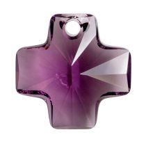 1x Swarovski Elements Austrian Crystal 6866 Cross Pendant Amethyst