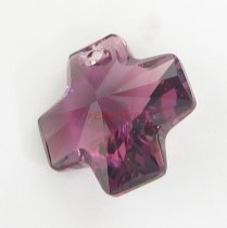 1x Swarovski Elements Austrian Crystal 6866 Cross Pendant Amethyst