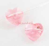 4x Swarovski Elements Crystal 5742 Heart Lt Pink Rose 8mm New