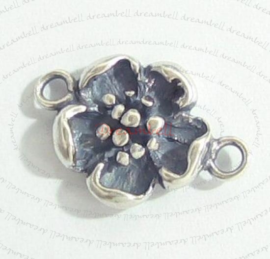 2x STR Silver BALI FLOWER Link CONNECTOR Chandelier