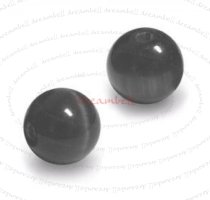 67x Grade A Fiber Optic AURORA Cat Eye Beads 6mm Round Jet Black