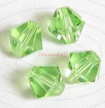 24 x Swarovski Elements Bicone Crystal Beads 5301 Peridot 3mm