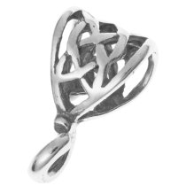 1x Antique 925 Sterling Silver Bail Clasp Pearl Pendant Connector