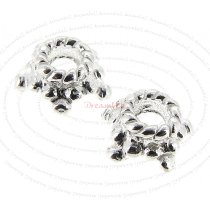 6x Sterling silver Bali Flower Cap Bead 5.8mm