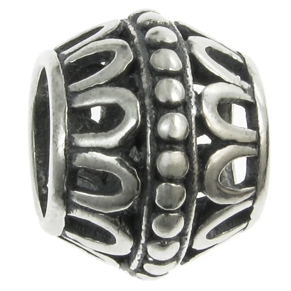 Bali Sterling Silver Bead for European Charm Bracelets 9.2mm