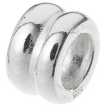Sterling Silver Round Spacer Bead Tube for European Charm Bracelets