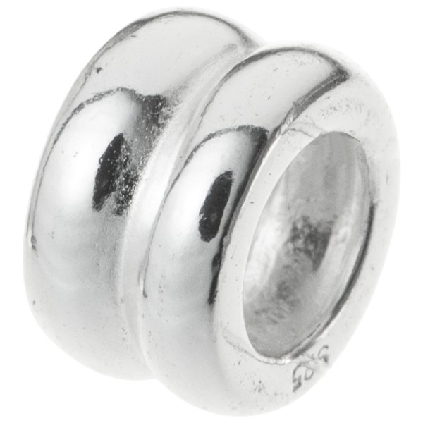 Sterling Silver Round Spacer Bead Tube for European Charm Bracelets