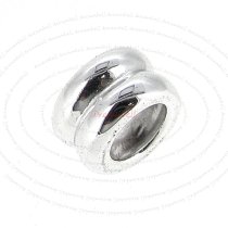 Sterling Silver Round Spacer Bead Tube for European Charm Bracelets