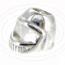 Sterling Silver Motorbike Motorcycle Helmet Bead for European Charm Bracelets 11mm