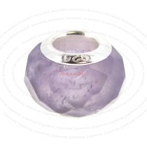 Sterling Silver Amethyst Faceted Bead for European Charm Bracelets 12mm