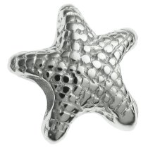 Sterling Silver Star Fish Bead for European Charm Bracelets
