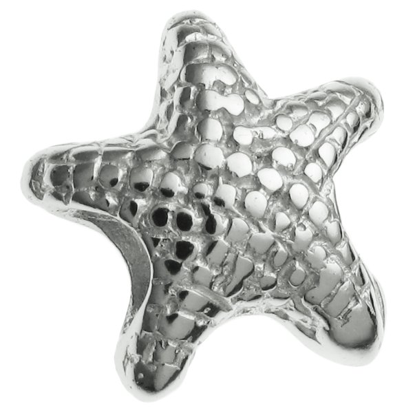 Sterling Silver Star Fish Bead for European Charm Bracelets