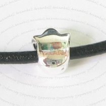 Sterling Silver Flower for European Charm Bracelets bead 9mm