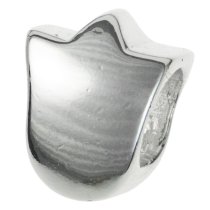 Sterling Silver Flower for European Charm Bracelets bead 9mm