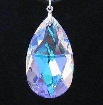 1x Teardrop Briolette Swarovski Elements Crystal 8721 Pendant 28mm
