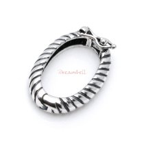 1x Sterling Silver Bali Oval Pearl Necklace Enhancer Shortener Connector Clasp