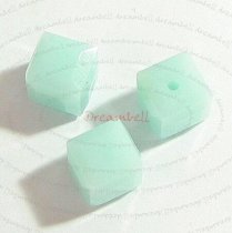 4x Swarovski Elements Crystal 5601 Mint Alabaster Cube Bead 6mm