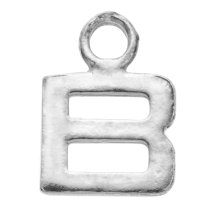 1x Sterling Silver Letter Initial B Charm Dangle Bead