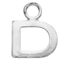1x Sterling Silver Initial Letter D Charm Dangle Bead