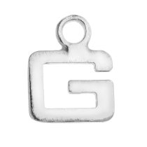 1x Sterling Silver Initial Letter G Charm Dangle Bead