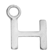 1x Sterling Silver Initial Letter H Charm Dangle Bead