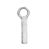 1x Sterling Silver Initial Letter I Charm Dangle Bead