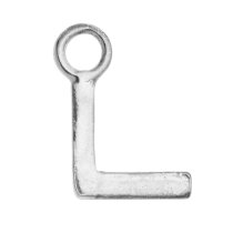1x Sterling Silver Initial Letter L Charm Dangle Bead