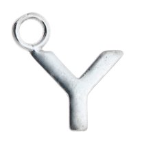 1x Sterling Silver Letter Initial Y Charm Dangle Bead