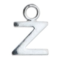 1x Sterling Silver Letter Initial Z Charm Dangle Bead