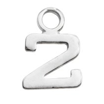 1x Sterling Silver Number 2 Charm Dangle Bead