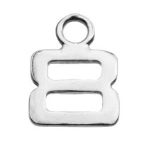 1x Sterling Silver NUMBER 8 Charm Dangle Bead