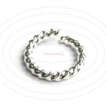 10x Sterling Silver Open Twisted Jump Rings Bead 8mm 17ga