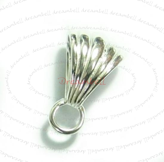 1x STERLING SILVER Shell Bail Pendant connector Slide
