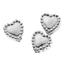 4 STERLING SILVER Heart BEAD SPACER 4.5mm