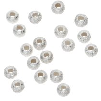10 Sterling Silver Startdust Round Bead Spacer 2.5mm