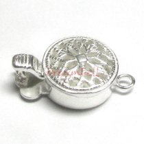 Sterling Silver CLASSIC FILIGREE 1-strand Pearl BOX CLASP