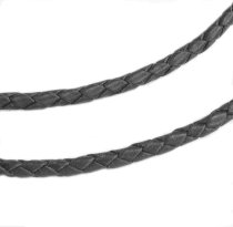 1 yard Natural Braided Bolo Leather BEAD STRINGING CORD 3mm Black