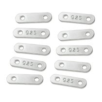 10x Sterling Silver 2-hole spacer bars bead 925 stamped
