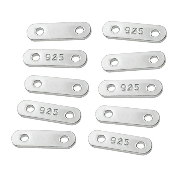 10x Sterling Silver 2-hole spacer bars bead 925 stamped