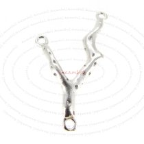 1x STERL SILVER Coral Necklace Pendant CONNECTOR Focal BEADS 33mm