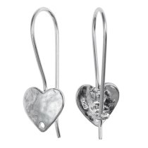 2x Sterling SILVER SWEET HEART HOOP Earwires Dangle