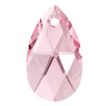 Teardrop Swarovski Crystal 6106 Pendant Lt ROSE 22mm