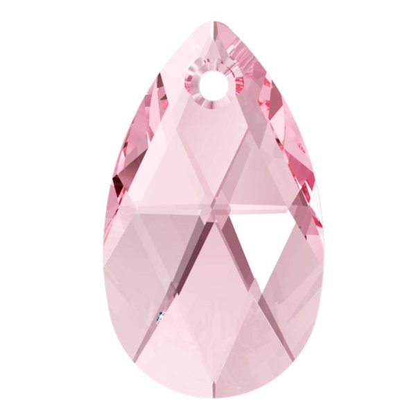 Teardrop Swarovski Crystal 6106 Pendant Lt ROSE 22mm