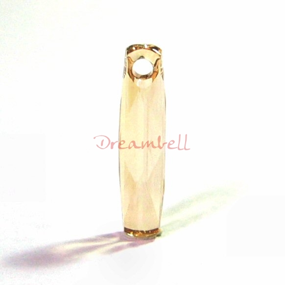 1x Swarovski crystal 6460 Column Pendant bead Golden Shadow 20mm