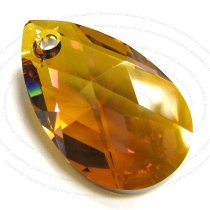 Teardrop Swarovski Crystal 6106 Pendant Copper 16mm