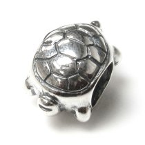 Antique Sterling Silver Sea Turtle Bead for European Charm Bracelets