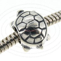 Antique Sterling Silver Sea Turtle Bead for European Charm Bracelets