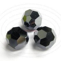 6 Swarovski Crystal Elements 5000 Bead Jet Hematite 2x 6mm