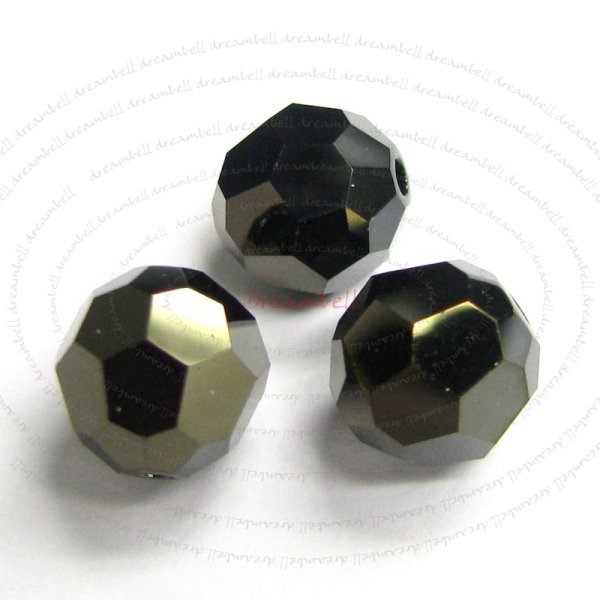 12 Swarovski Crystal Elements 5000 Bead Jet Nut 2x 6mm
