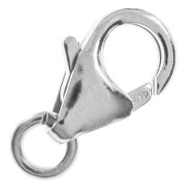 2 x Sterling Silver Oval Trigger Pear Lobster Clasp 8.3mm x 5mm